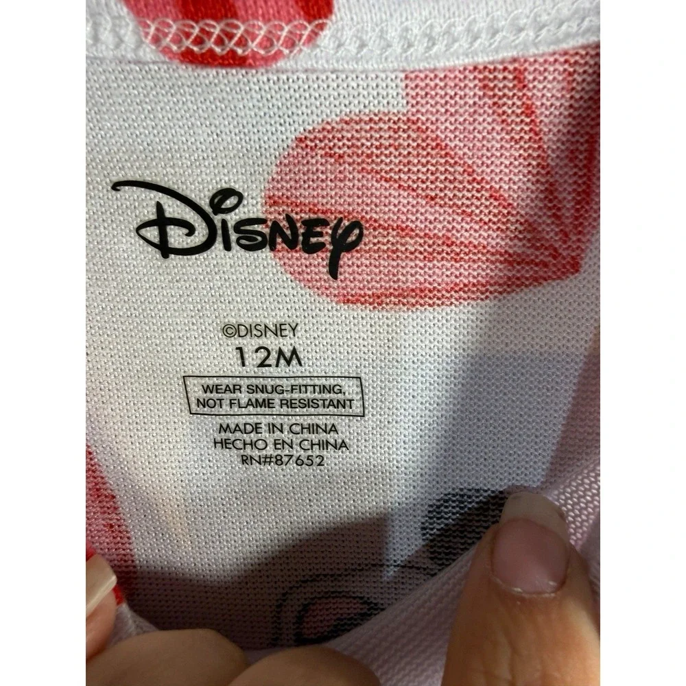 disney baby girls mickey minnie mouse pajama set outfit size 12 months